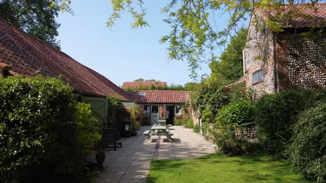 The courtyard at Alby Crafts on a sunny day