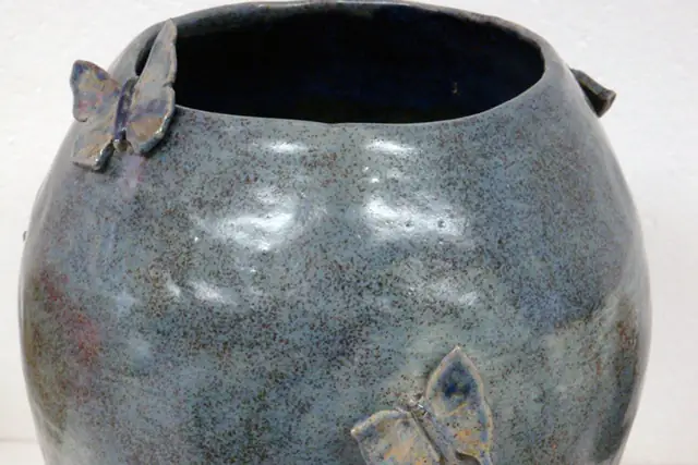 A student's finished vase
